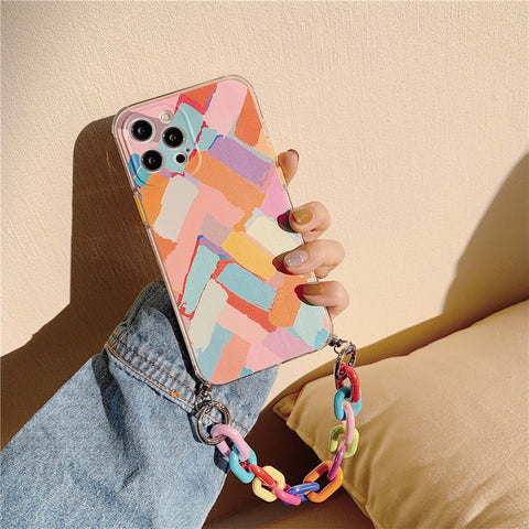 abstract iphone case with chain