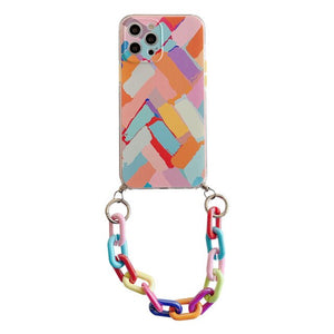 abstract iphone case with chain
