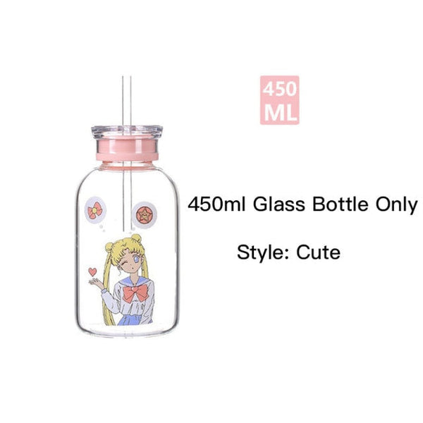 sailor moon glass bottle cute bottle only4 / 450-700ml