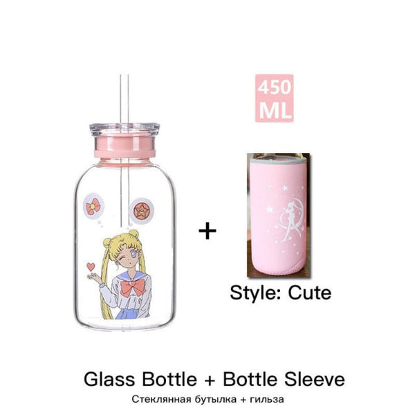 sailor moon glass bottle cute bottle sleeve4 / 450-700ml