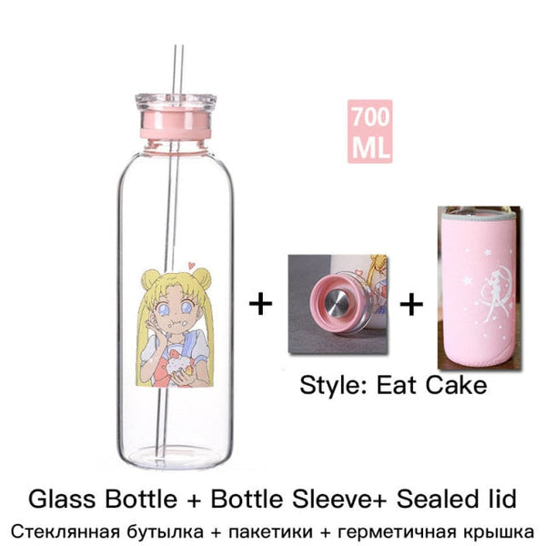 sailor moon glass bottle cake bot lid leeve7 / 450-700ml