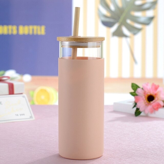 500ml heat-resistant glass tumbler pink