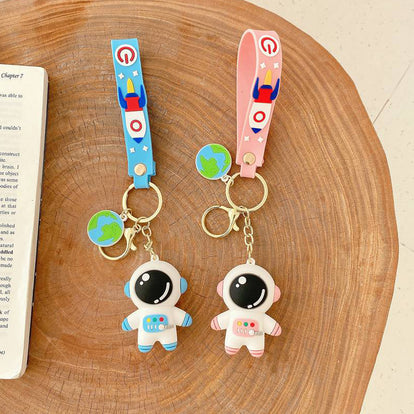Étui AirTags Mignon Style Astronaute - Housse De Protection Avec Porte-clés Pour Enfants