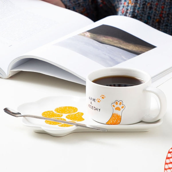 ceramics coffee mug set orange / 200ml