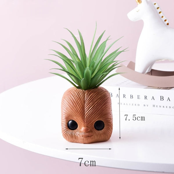 artificial plants in cute ceramic planters groot_1