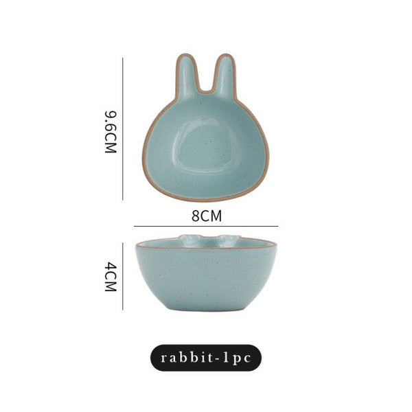 cute cartoon ceramic small dish rabbit-1pc