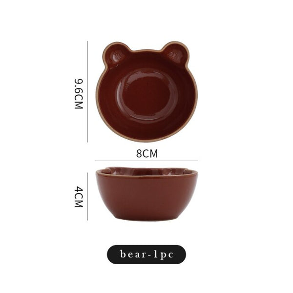 cute cartoon ceramic small dish bear-1pc