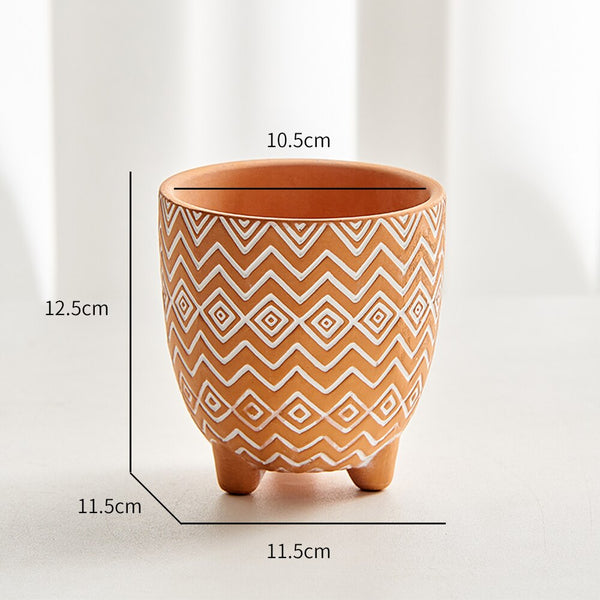 boho terracotta plant pots