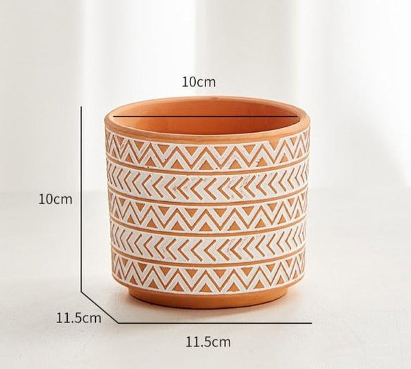 boho terracotta plant pots pot b-medium