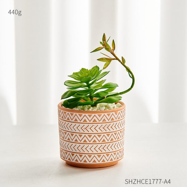 boho terracotta plant pots set 4