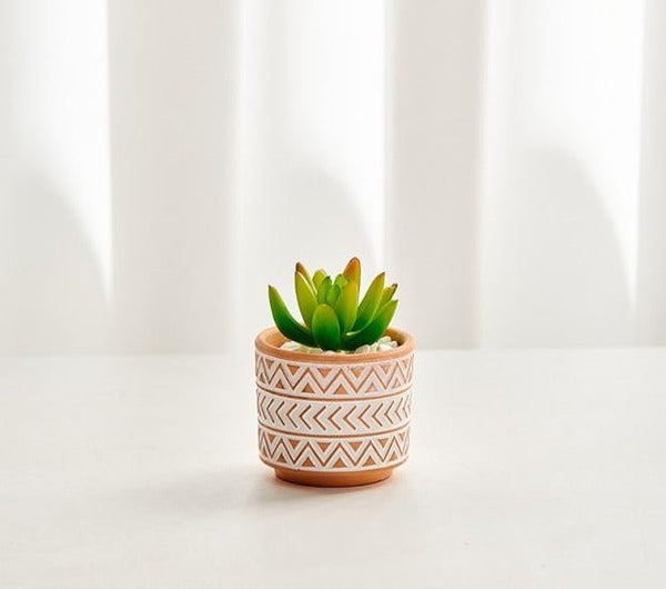 boho terracotta plant pots set 10