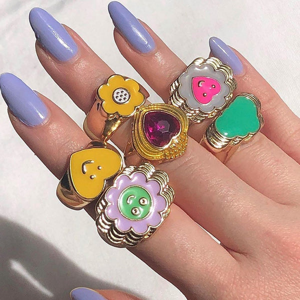 stainless steel chunky rings