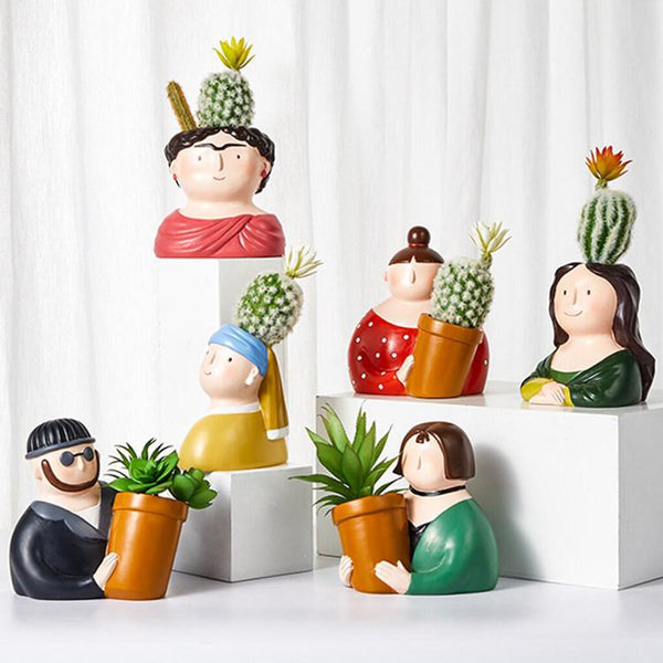 arty succulent planters