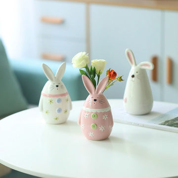 bunny shaped ceramic flower pot
