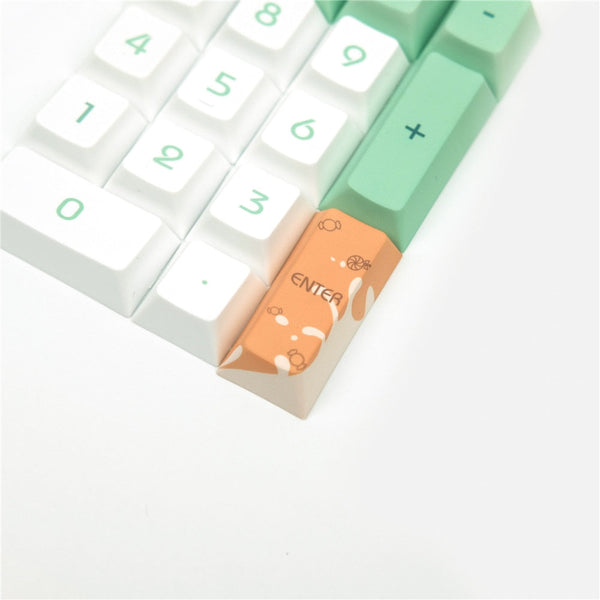 mint milk pbt keycaps