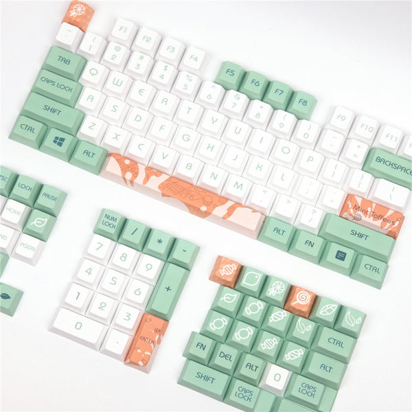 mint milk pbt keycaps