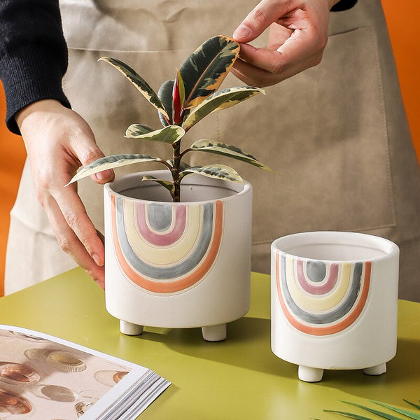 cute plant pots with drainage hole