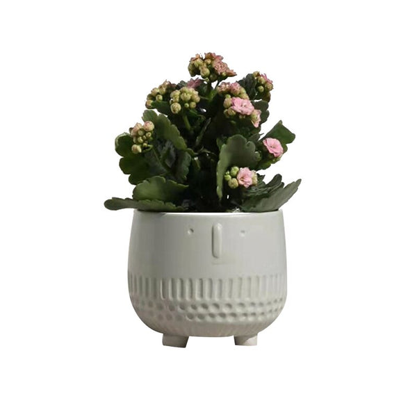 abstract human face flower pot