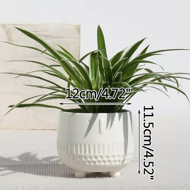 abstract human face flower pot b