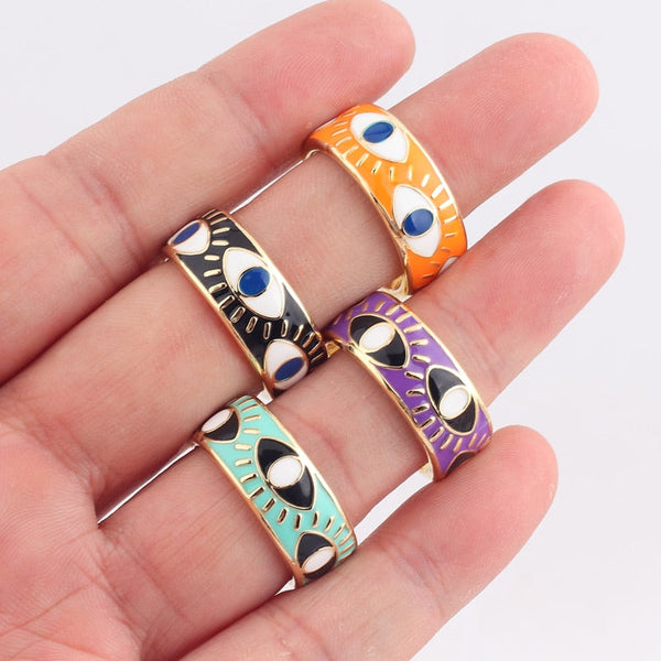 enamel engrave cute friendship ring