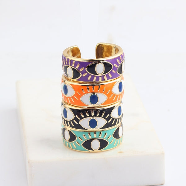 enamel engrave cute friendship ring