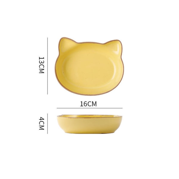 set of cute cartoon ceramic plate cat-1pc