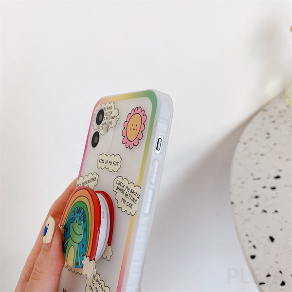 iphone case with a cute frog holder
