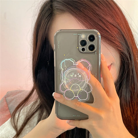 iphone case with clear bear holder