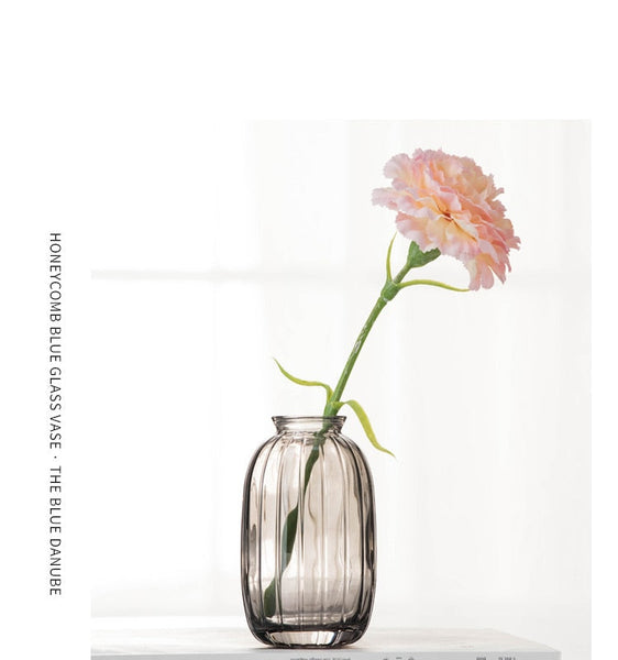 set of dried flowers vase