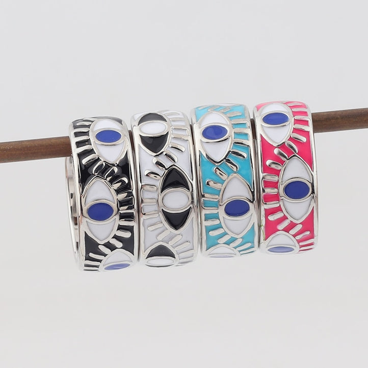 enamel engrave cute friendship ring