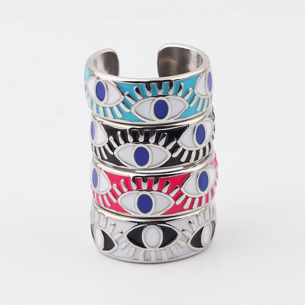 enamel engrave cute friendship ring