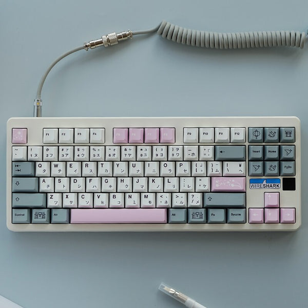 kawaii fuji theme keycaps pbt for mechanical keyboard | japanese keycaps set