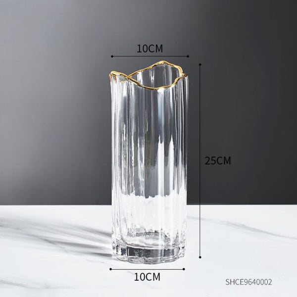 minimalist flower vase  transparent