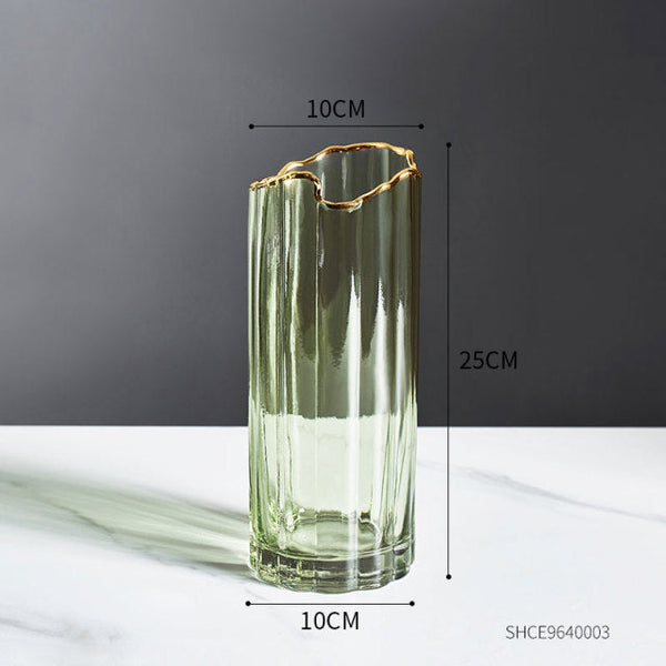 minimalist flower vase  green