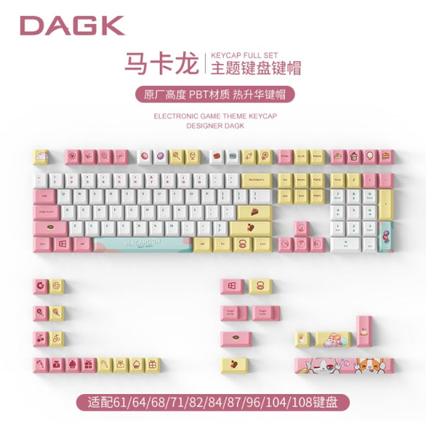 kawaii pink keycaps cherry profile