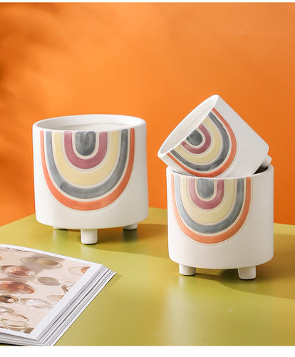 Cute plant pots with drainage hole