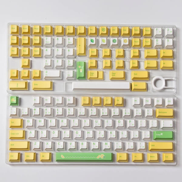 japanese keycaps set | 139 keys lemon keycaps cherry profile