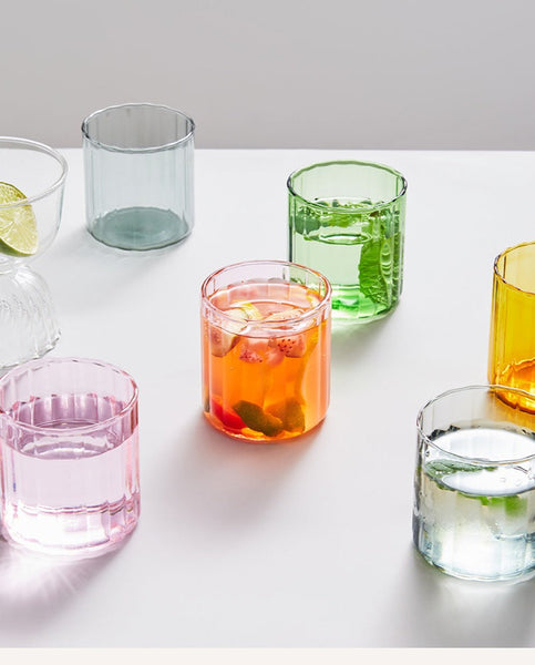 colorful glassware set