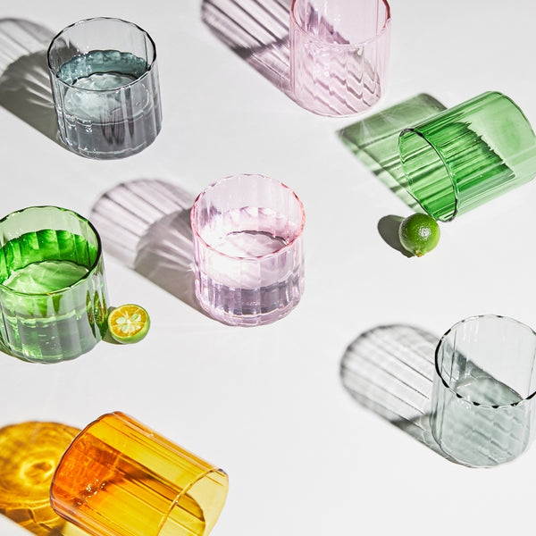colorful glassware set