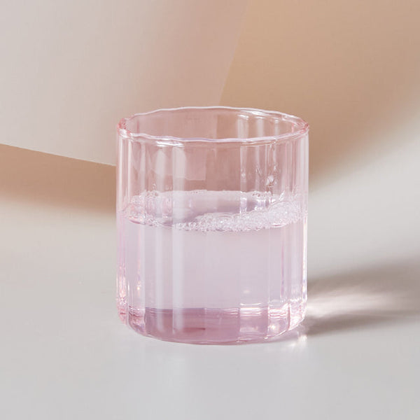 colorful glassware set 1pc pink