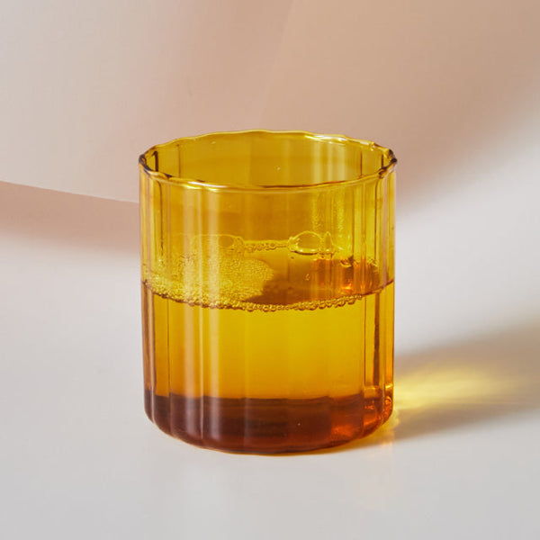 colorful glassware set 1pc amber