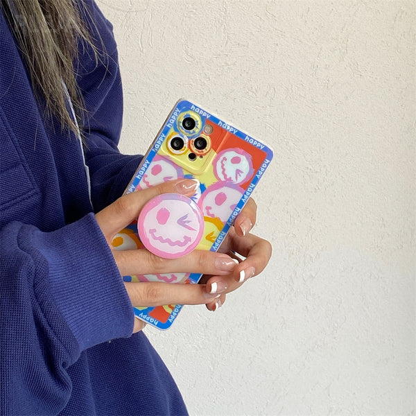 iphone 13 case with smiley holder