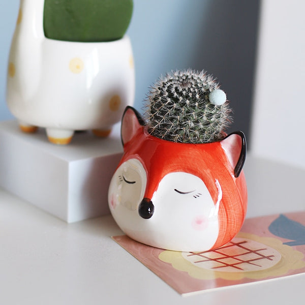 cartoon animal succulent pot