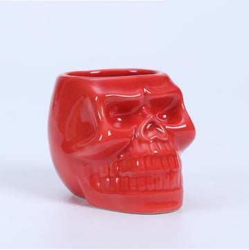 skull shape ceramic succulent flower pot