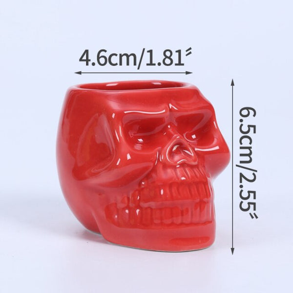 skull shape ceramic succulent flower pot d