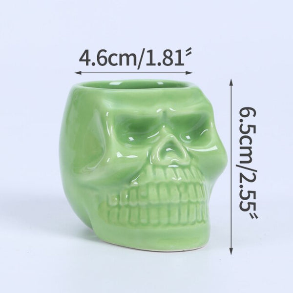 skull shape ceramic succulent flower pot f