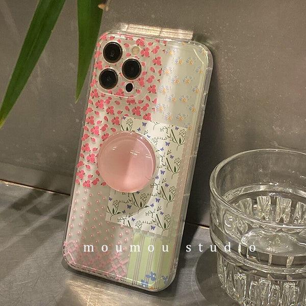 korean iphone case with a cute holder