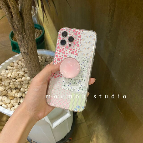 korean iphone case with a cute holder
