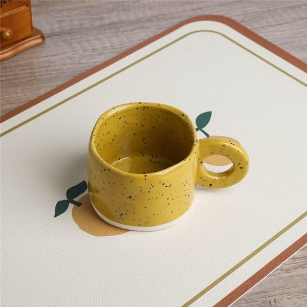 300ml cute ceramic mug yellow / 300ml