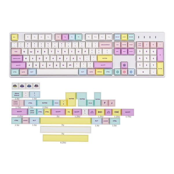 colorful keycaps set